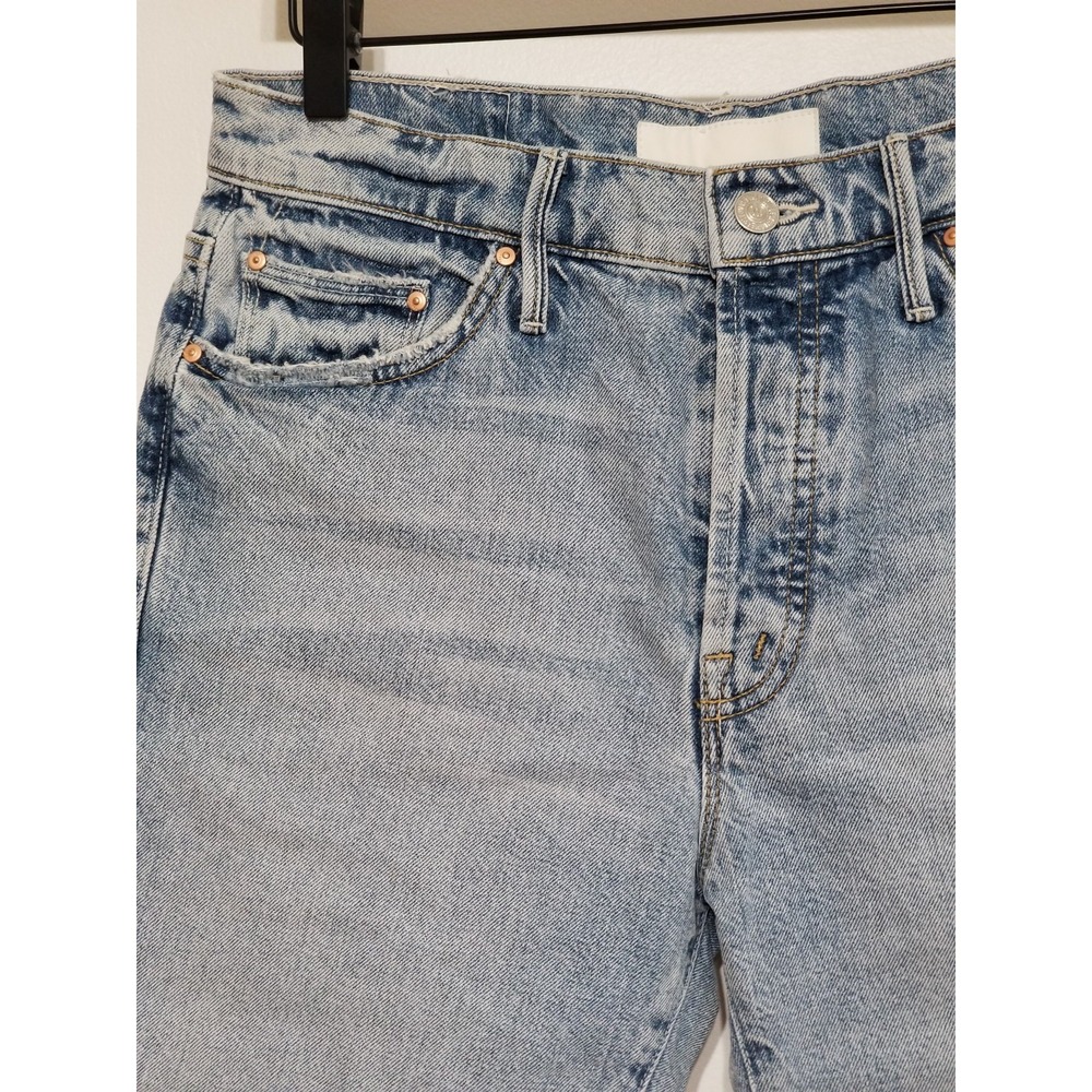 MOTHER Denim Trickster Short Fray Win Some Lose Some Light Wash Size 27 $248 - Picture 10 of 16